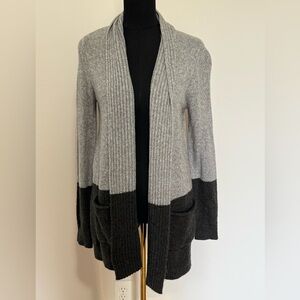 Sonoma Two-Toned Gray Open Front Cardigan